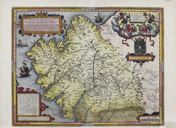 Gallaecia Regnum. Descripta a F. Fer.  Ojea Ord. Praed. et postmodum multis in locis emendata et aucta